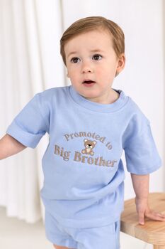 Promoted To Big Brother/Sister Embroidered Bear T Shirt, 3 of 8