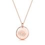 Personalised Birth Flower Necklace 18 K Rose Gold Plate, thumbnail 1 of 10