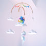 Unicorn Nursery Mobile Flying With Rainbow Balloons, thumbnail 2 of 9