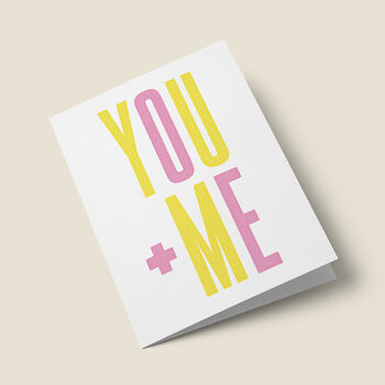 'You Plus Me' Valentines Card, 3 of 4