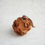 Amber Leather Hydrangea Christmas Ball Ornament, thumbnail 2 of 4