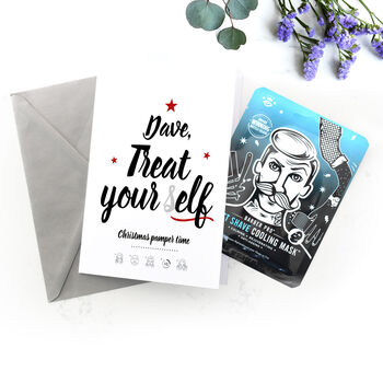 Personalised Christmas Card With Pamper Face Mask, 2 of 12