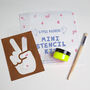 Peace Sign Mini Fabric Ink Stencil Kit, thumbnail 1 of 12