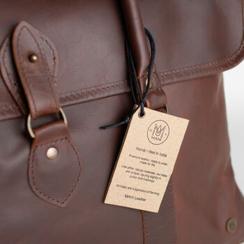 Personalised Leather Drake Strapped Weekender, 7 of 12