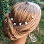 Set Of Five Ceramic Floral Wedding Hair Pins, thumbnail 2 of 12