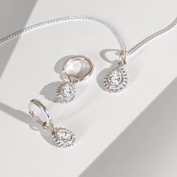 April Birthstone White Topaz Sterling Silver Necklace, 4 of 11