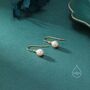 Sterling Silver Natural Freshwater Pearl Drop Hook Earrings, thumbnail 4 of 10