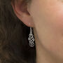 Sterling Silver Celtic Coventina Earrings, thumbnail 2 of 5