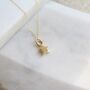 Solid Gold Tiny Star Charm Necklace, thumbnail 1 of 3