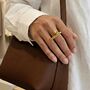 Ball Bar Ring Gold Non Tarnish Waterproof, thumbnail 5 of 8