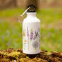 Inky Wildflower Metal Water Bottle With Personalisation, thumbnail 4 of 12