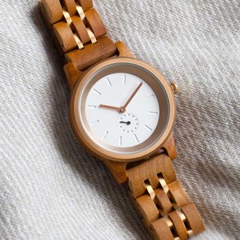 Valencia Women’s Wooden Watch – Natural Wood Timepiece Gift With Personalisation Option, 5 of 5