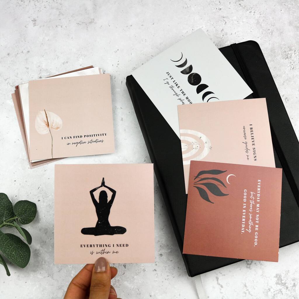 Mindfulness Daily Affirmation Cards Set By Faye Co Papier