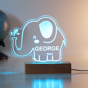 Personalised Baby Elephant Night Light, 3 of 9