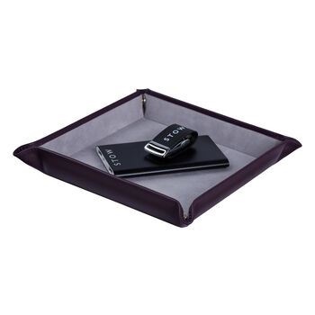 Personalised Pop Up Large Luxury Leather Valet Tray, 5 of 10