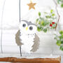 Christmas Tree Owl And Star Hanging Decoration, thumbnail 2 of 5