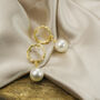 Hexagone Freshwater Single Pearl Dainty Drop Earrings, thumbnail 5 of 7