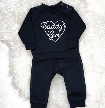 Daddy's Girl Baby Jogger And Sweatshirt Set, 6 of 8