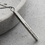 Personalised Men’s Textured Silver Bar Necklace, thumbnail 3 of 4