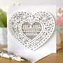Personalised Floral Heart Wedding Or Anniversary Card, thumbnail 2 of 2