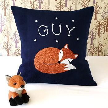 Fox Personalised Glow In The Dark Cushion Gift, 2 of 5