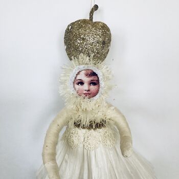 Golden Apple Girl Christmas Decoration, 2 of 9