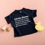 Big Sister And Little Sister Definition T Shirt Set, thumbnail 3 of 5