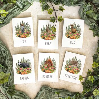 Autumn Woodland Animal Table Name Cards, 2 of 4