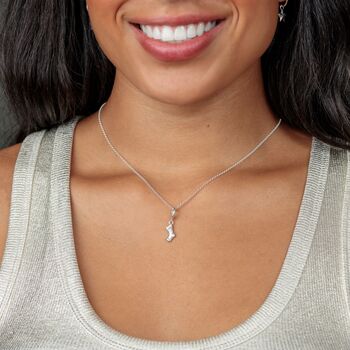 Sterling Silver Christmas Stocking Charm Necklace, 3 of 8