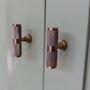 Solid Brushed Brass Knurled T Bar Cupboard Pull Handles, thumbnail 3 of 11