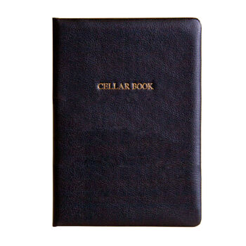 Personalised Hand Bound Leather Wine Cellar Book, 4 of 5