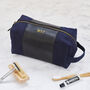 Personalised Canvas Washbag With Leather Panel, thumbnail 6 of 9