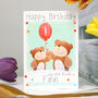 Personalised Bear Brother Birthday Card, thumbnail 8 of 9
