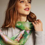 Fine Wool Florals And Foliage Print Scarf, thumbnail 2 of 9
