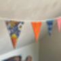 Printed Bunting Flags Floral Stripe Gingham 3m, thumbnail 9 of 9