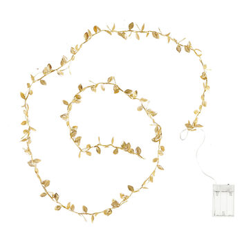 Golden Leaves String Garland With Lights, 2 of 4