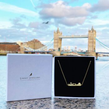 London Skyline Necklace Rose Or Gold Plated 925 Silver, 7 of 9