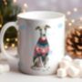 Personalised Greyhound In Christmas Jumper Mug, thumbnail 1 of 2