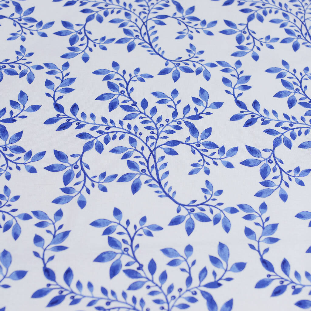 Round Tablecloth, Blue And White