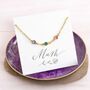 Mini Gold Plated Family Birthstone Link Necklace, thumbnail 2 of 6