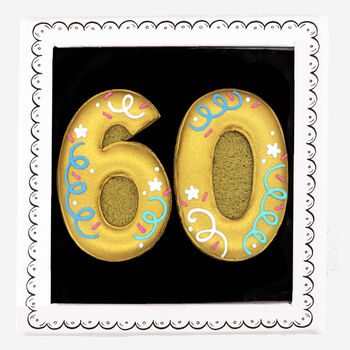 Hand Iced 60th Birthday Letterbox Biscuits, 2 of 4