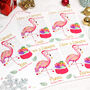 Personalised Flamingo Relation Christmas Card, thumbnail 4 of 5