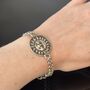 Sun Charm Silver Adjustable Chain Bracelet, thumbnail 1 of 5