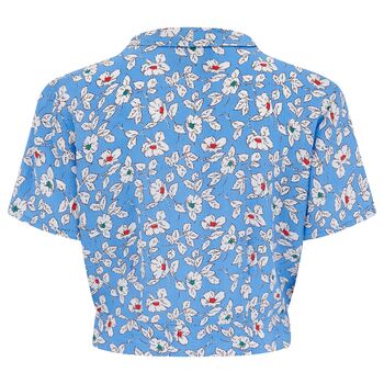 Bonnie Blouse In Palace Blue Vintage 1940s Style, 2 of 3