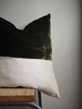 Velvet And Linen Scatter Cushion, 4 of 12