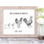 Personalised Chicken Family Print, thumbnail 1 of 2