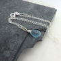 Petite Blue Topaz Silver Necklace, thumbnail 2 of 4