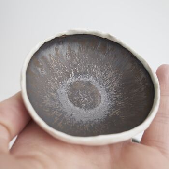 Handmade Mini Black Pottery Salt Or Ring Dish, 5 of 8