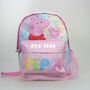 Peppa Pig Personalised Girls Backpack Bag Rucksack, thumbnail 2 of 2