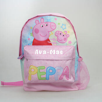 Peppa Pig Personalised Girls Backpack Bag Rucksack, 2 of 2